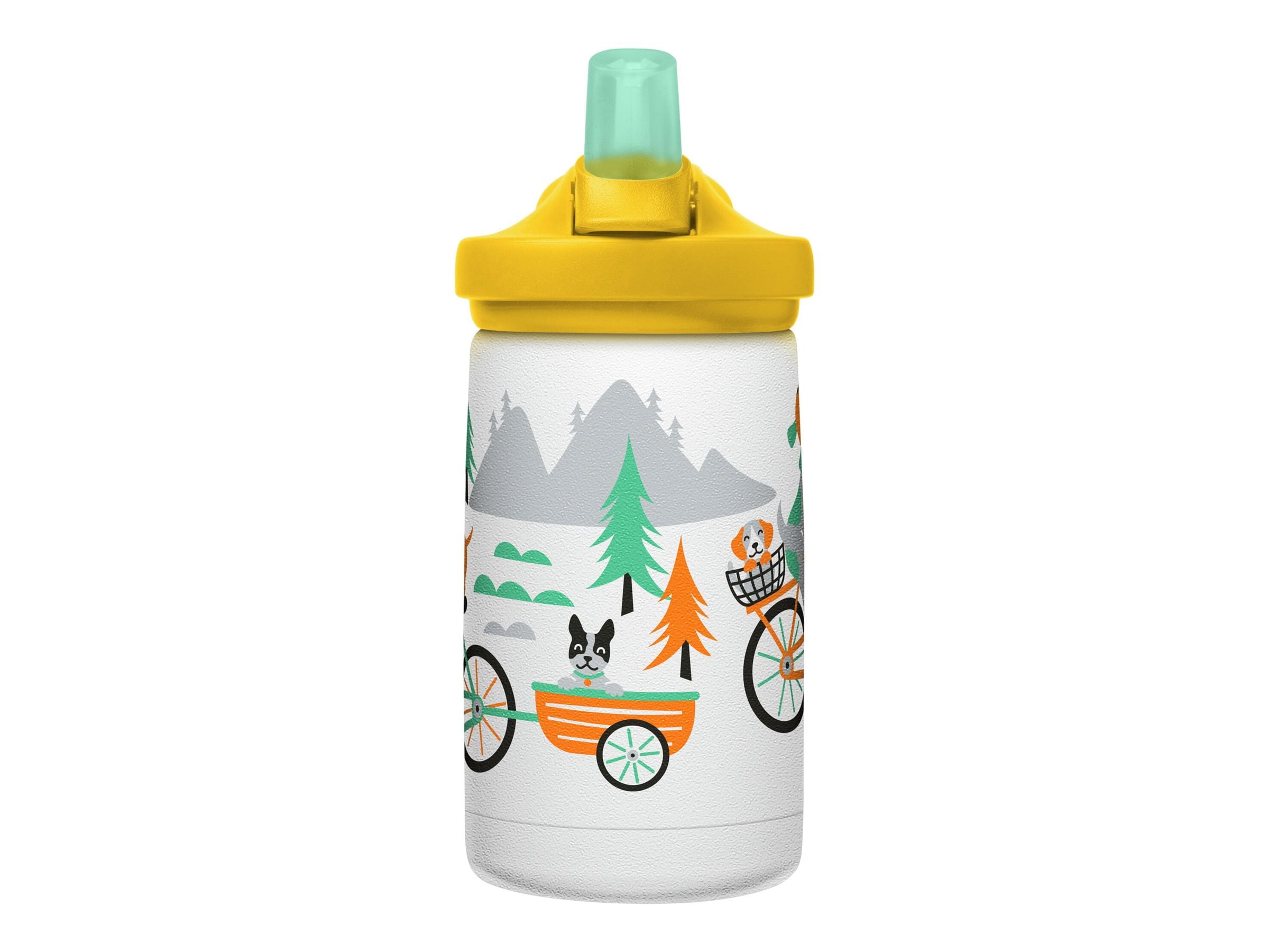 CamelBak Eddy+ Kids - Water bottle - Size 4.25 in x 2.91 in - Height 6.5 in - 12 fl.oz - biking dogs