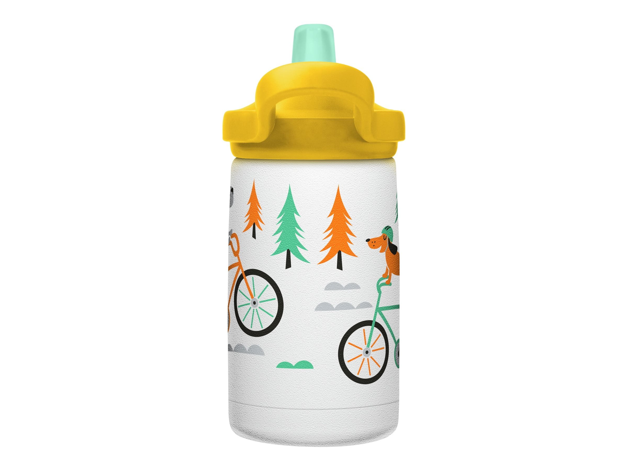 CamelBak Eddy+ Kids - Water bottle - Size 4.25 in x 2.91 in - Height 6.5 in - 12 fl.oz - biking dogs