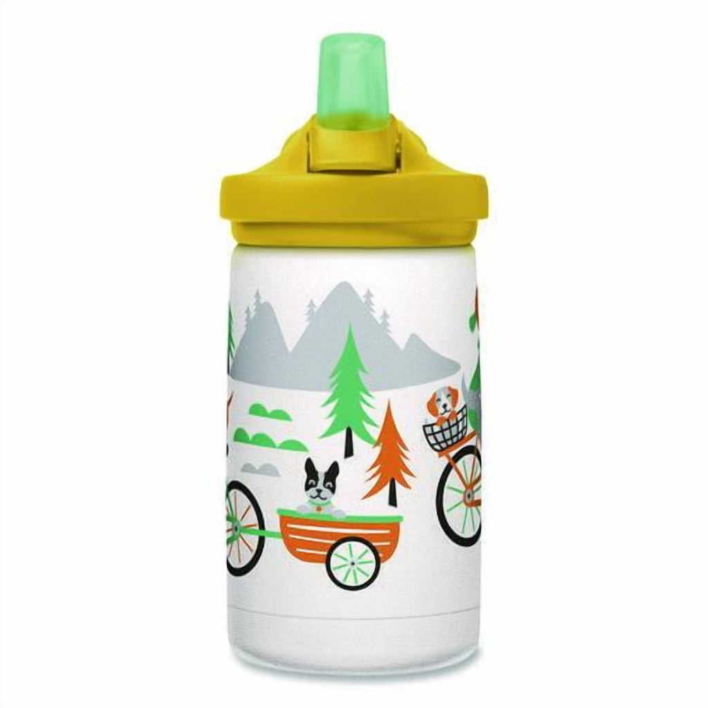 CamelBak Eddy+ Kids - Water bottle - Size 4.25 in x 2.91 in - Height 6.5 in - 12 fl.oz - biking dogs