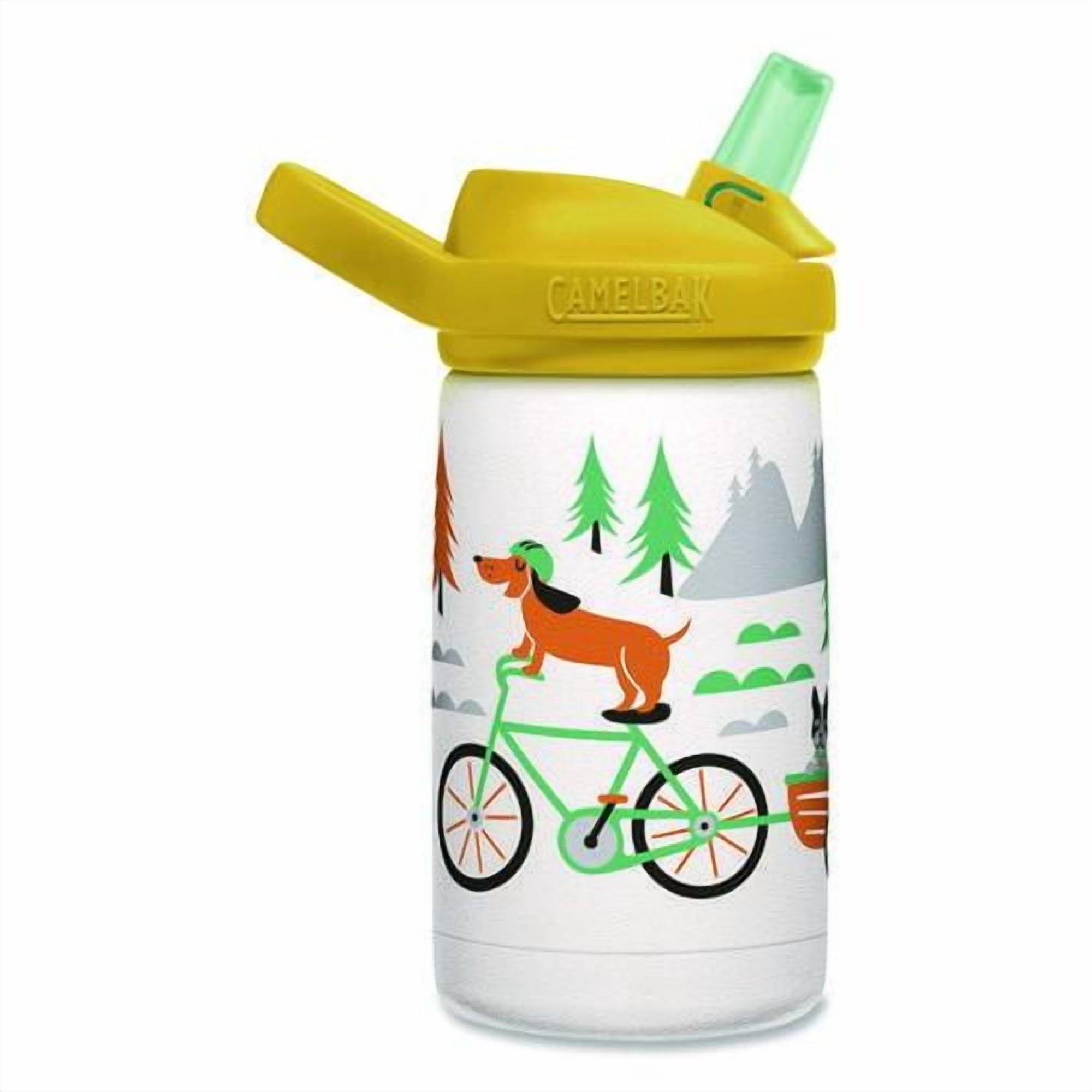 CamelBak Eddy+ Kids - Water bottle - Size 4.25 in x 2.91 in - Height 6.5 in - 12 fl.oz - biking dogs