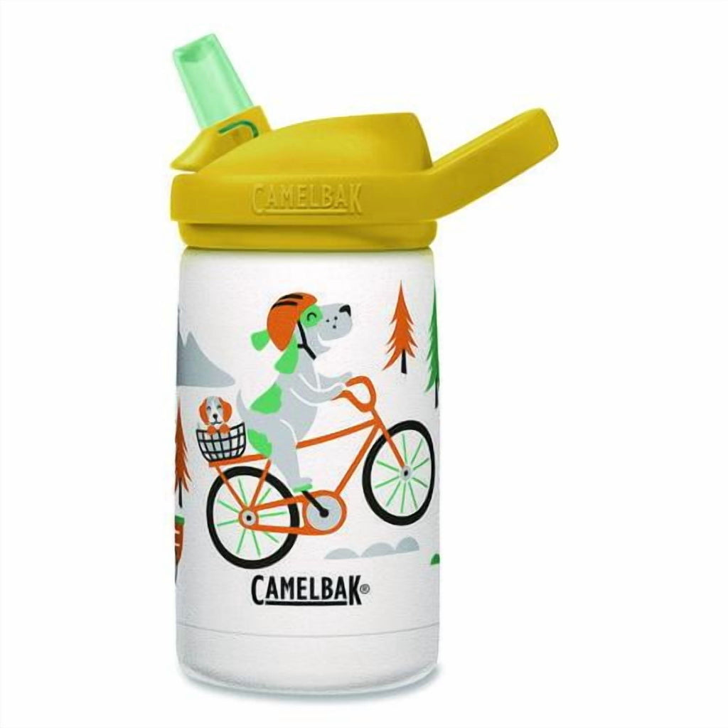 CamelBak Eddy+ Kids - Water bottle - Size 4.25 in x 2.91 in - Height 6.5 in - 12 fl.oz - biking dogs