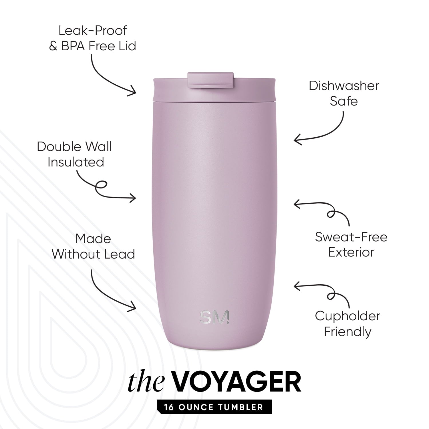 Simple Modern 16 fl oz Insulated Stainless Steel Voyager Coffee Tumbler with Insulated Flip Lid