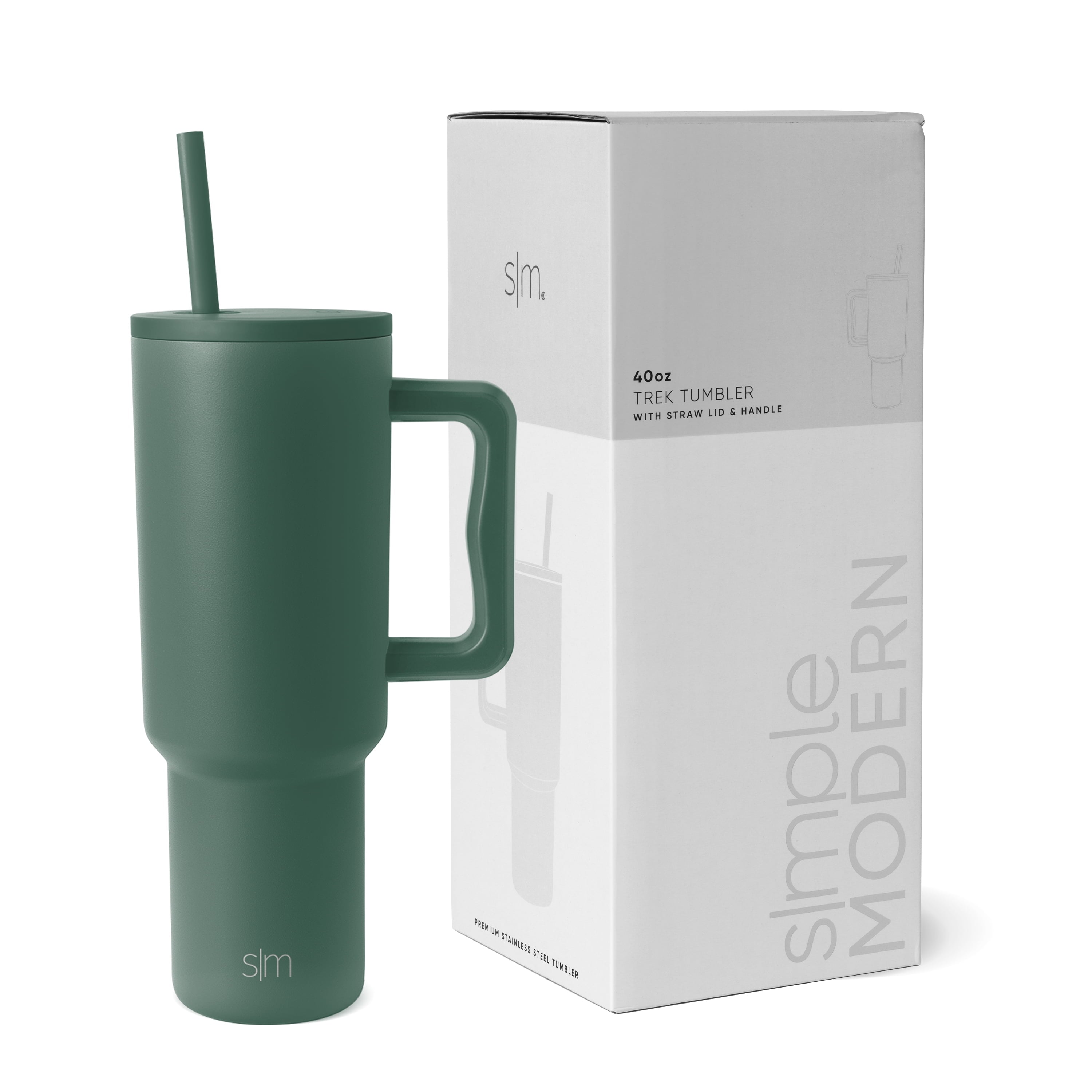 Simple Modern 40 fl oz Insulated Stainless Steel Trek Tumbler with Straw Lid | 80s Mix