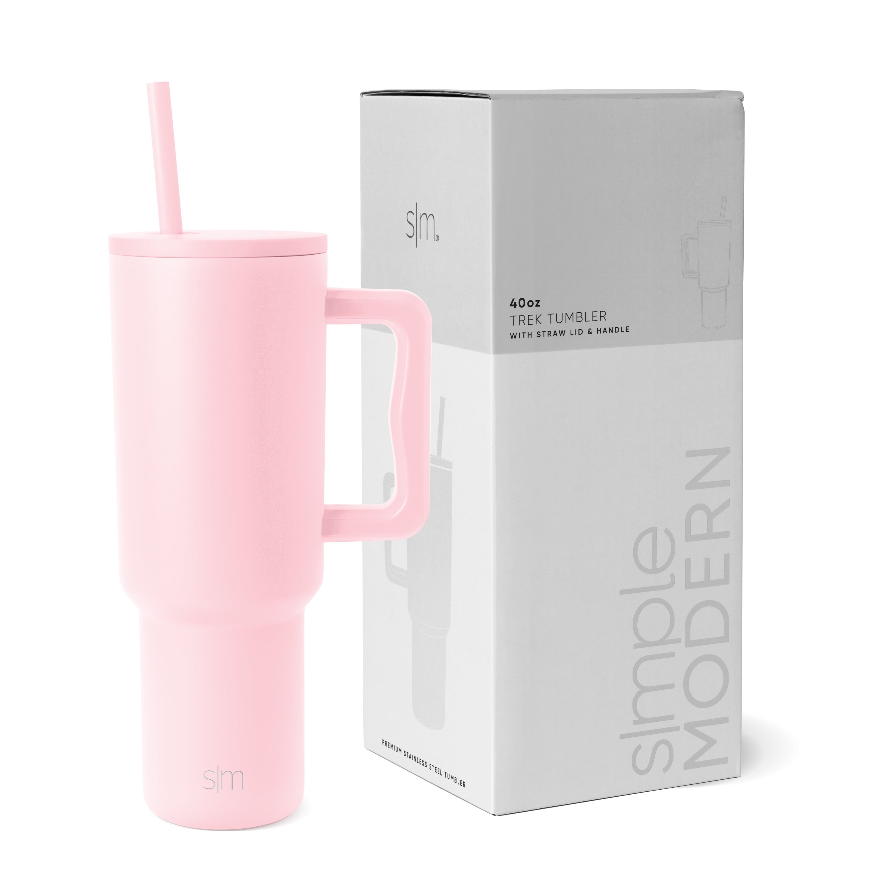 Simple Modern 40 fl oz Insulated Stainless Steel Trek Tumbler with Straw Lid | 80s Mix
