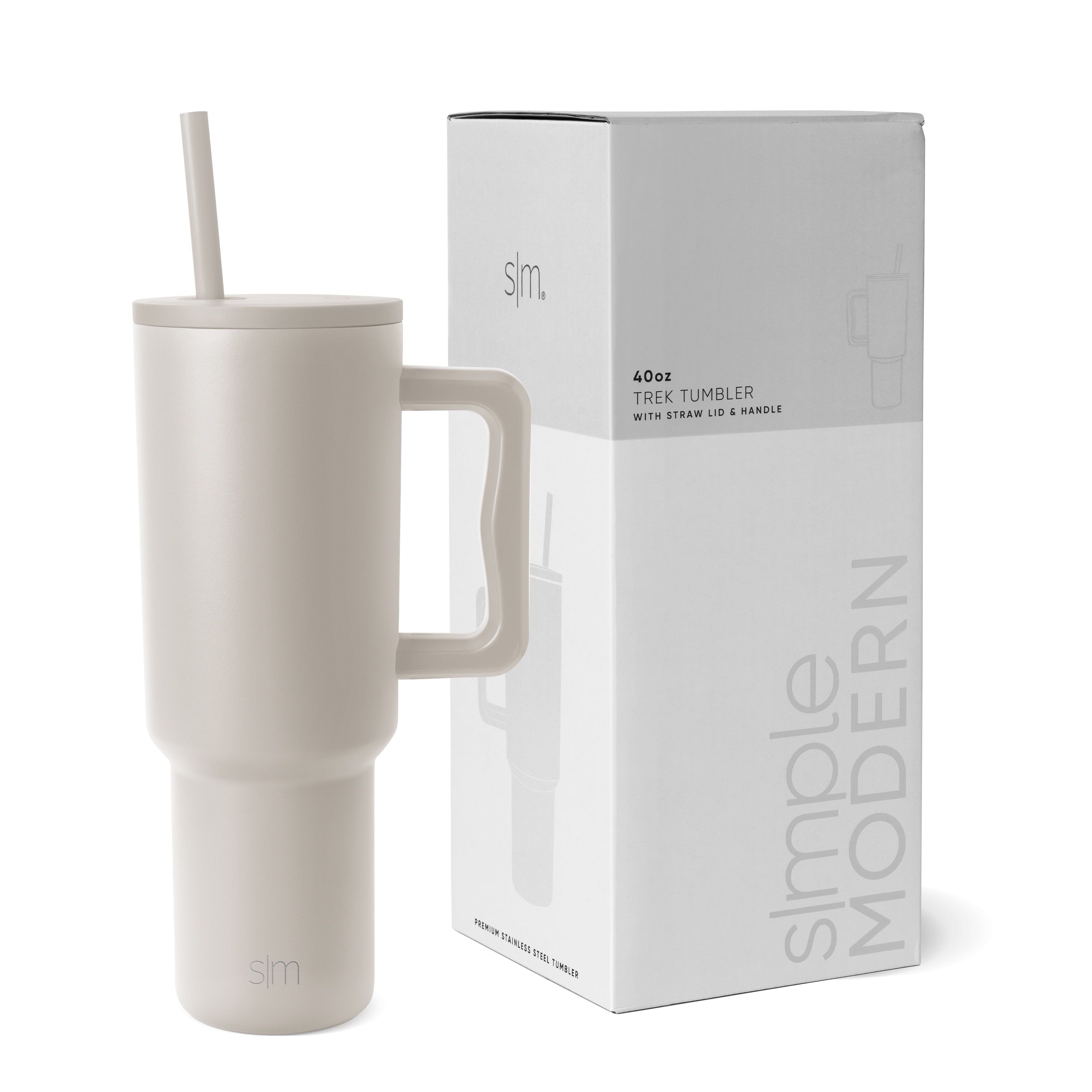 Simple Modern 40 fl oz Insulated Stainless Steel Trek Tumbler with Straw Lid | 80s Mix