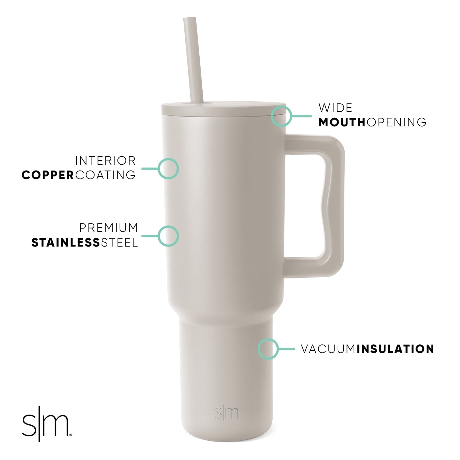 Simple Modern 40 fl oz Insulated Stainless Steel Trek Tumbler with Straw Lid | 80s Mix