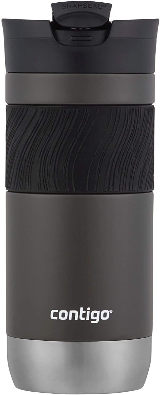 Contigo Byron 2.0 Stainless Steel Travel Mug with SNAPSEAL Lid and Grip, 20 oz, Sake &amp; Blue Corn, 2-Pack