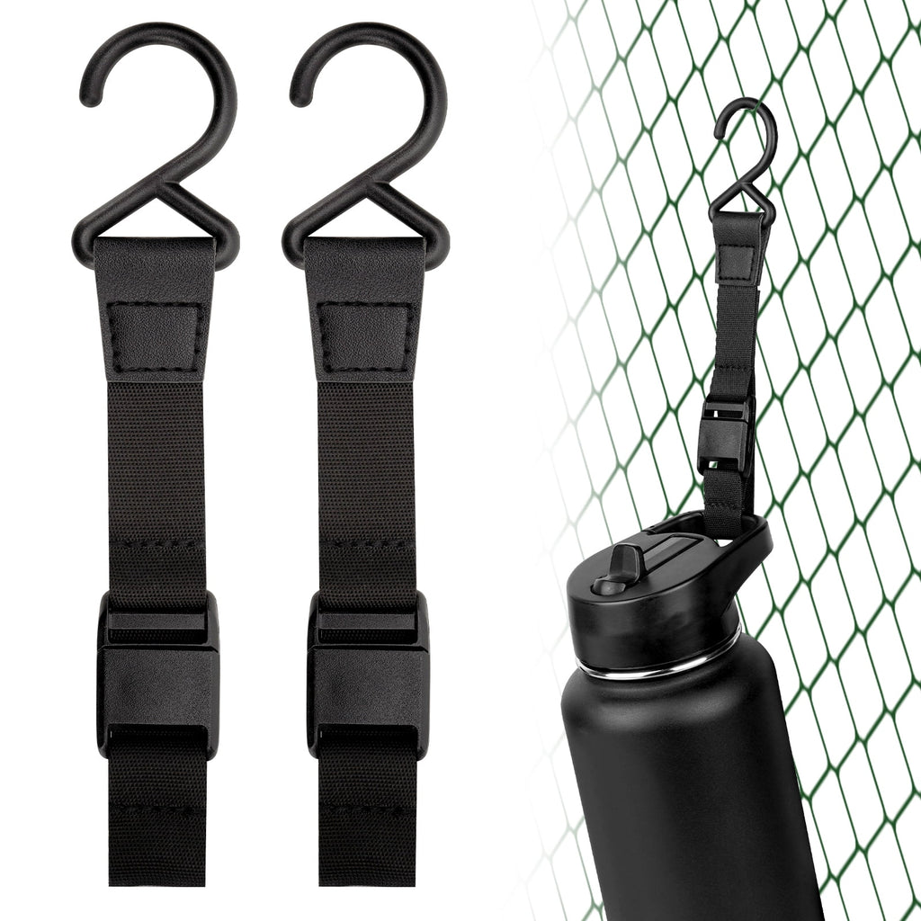 Linkidea 2 Pack Fence Hooks for Waterbottle, Compatible with Stanley, Nalgene, IRON FLASK with Handle Bottle &amp; Tumbler, S Shaped Hook Hanger Magnetic Buckle for Outdoor Sports Camping