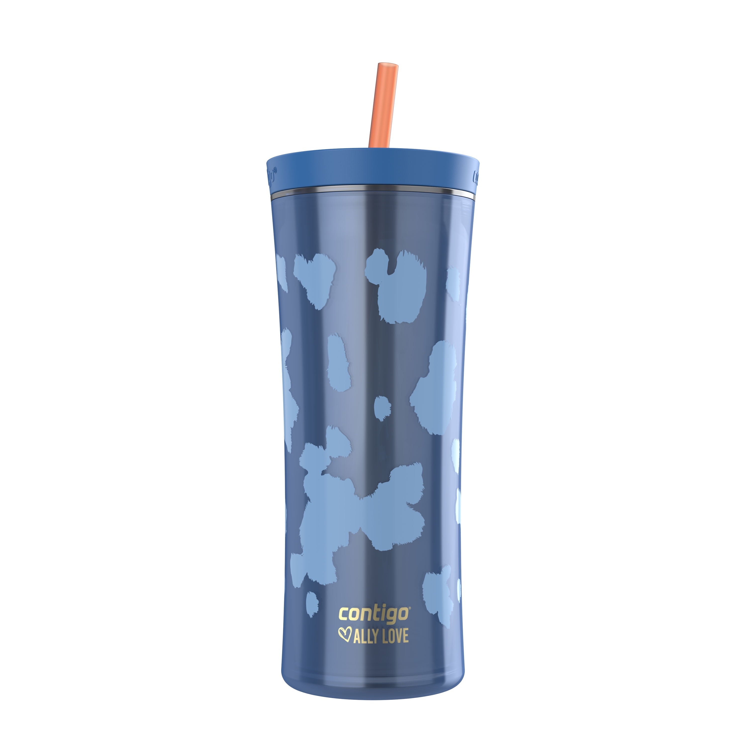 Contigo 20oz Shake &amp; Go Tumbler, Plastic with Straw, Stellar Jay Cowhide Couture