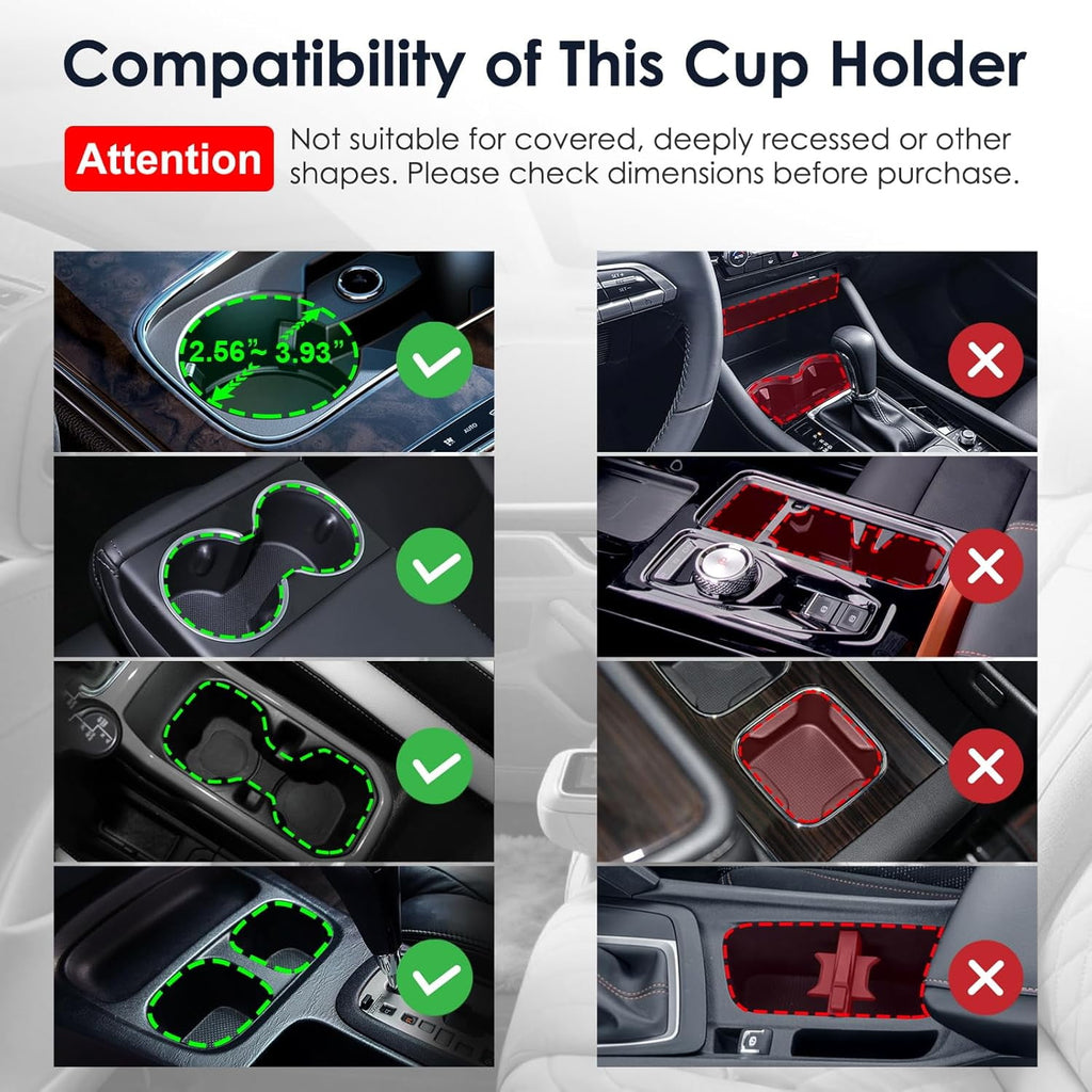 Cup Holder Expander: One-Button Open, Universal, Adjustable Holder(Diameter 2.6"- 4.8"), Cup Holder Expander for , , Nalgene, Takeya, Camelbak, Ramblers, , Tumblers, Mugs
