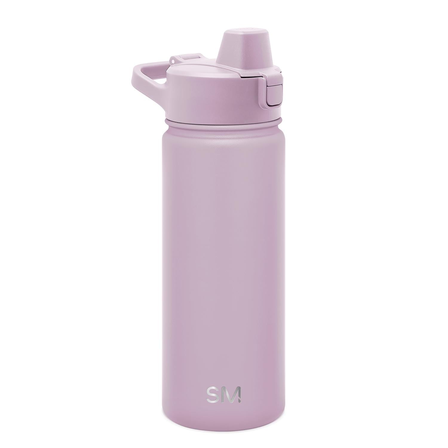 Simple Modern 18 fl oz Insulated Stainless Steel Summit Water Bottle with Covered Silicone Straw Lid | Sweet Taffy
