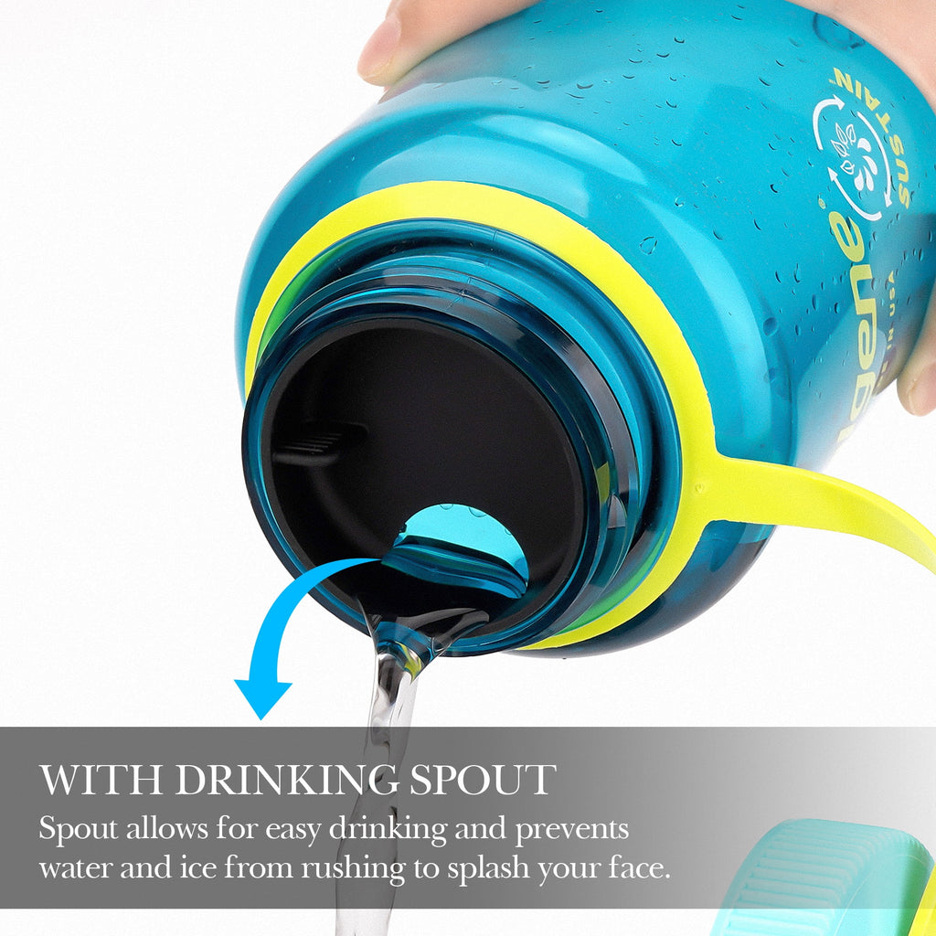 Linkidea 4 Pack Water Bottle Silicone Splashguard Compatible with Nalgene Sustain Wide Mouth 32oz, Anti-Spill Splash Guard for Wide-Necked Bottles with 53mm Opening, Waterbottle Easy Sipper