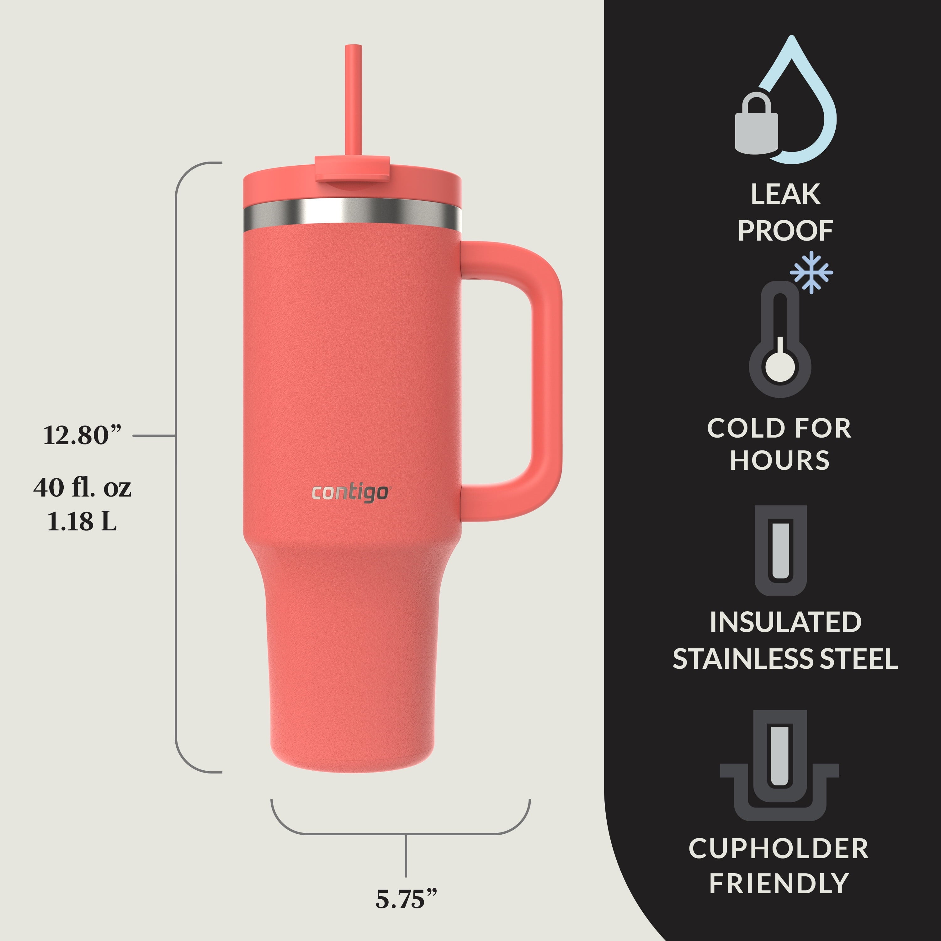 Contigo Streeterville Tumbler 40oz Inky Cap