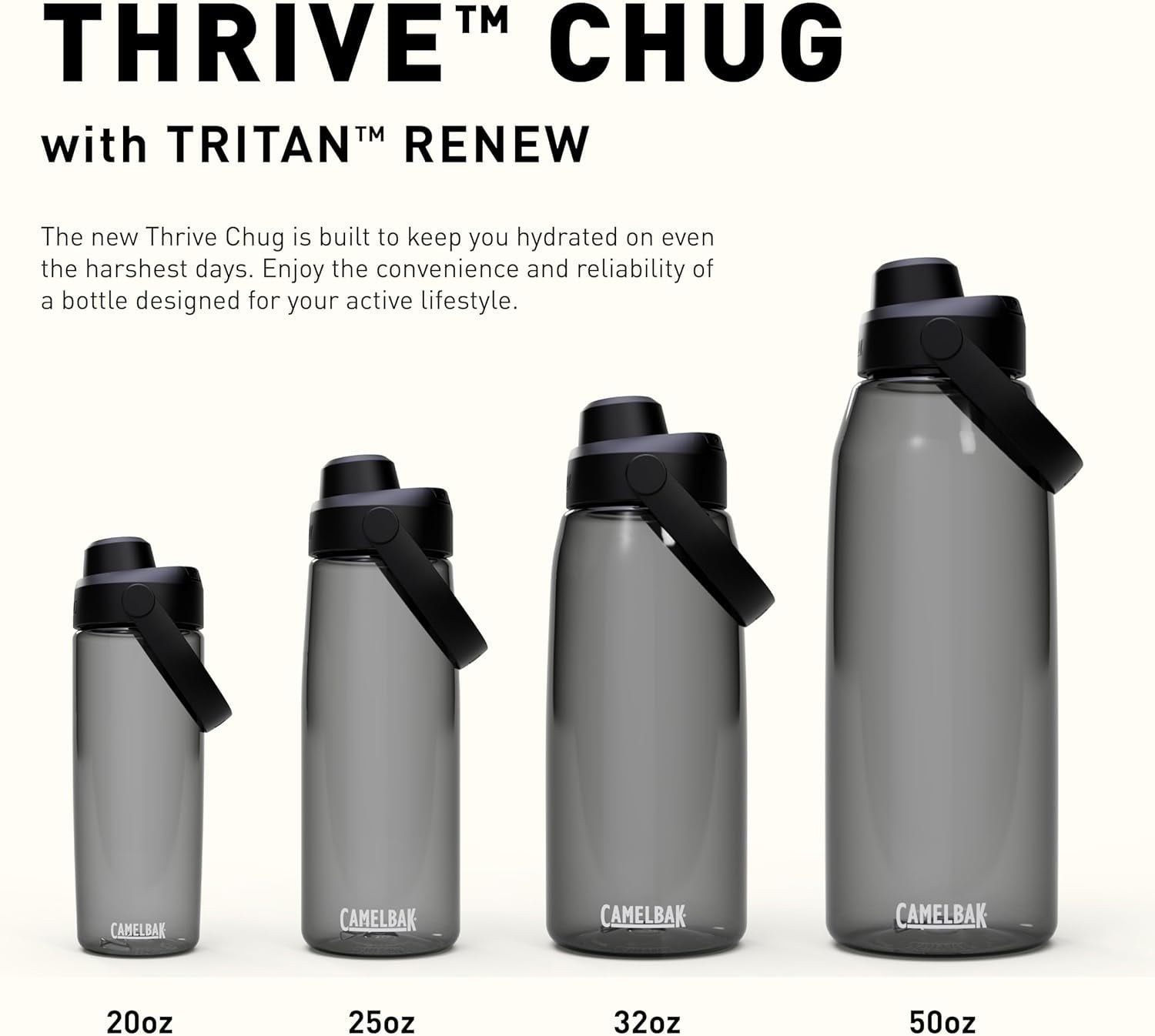 Camelbak Thrive Chug Water Bottle 32oz, Charcoal