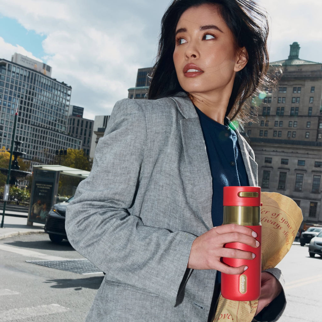 Contigo AutoSeal 16 oz Leakproof Water Bottle with Carrying Strap