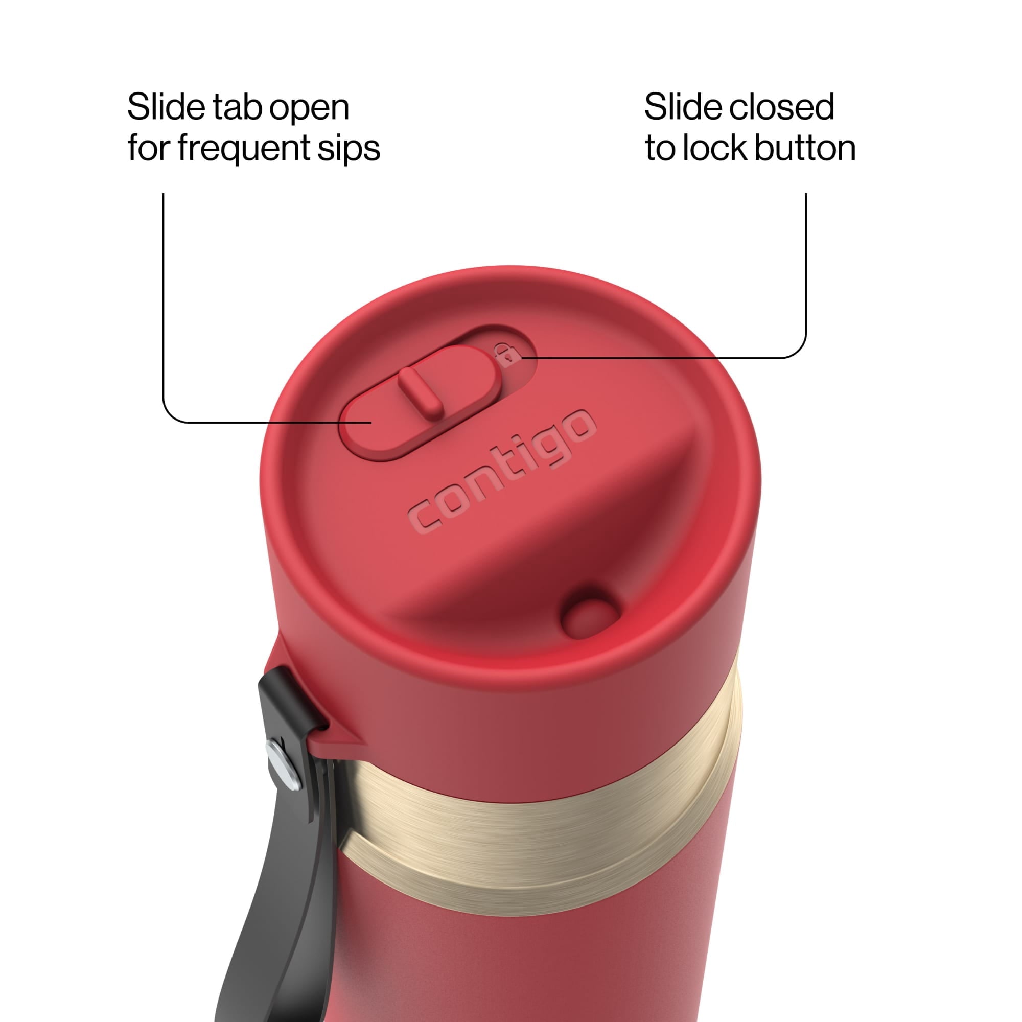 Contigo AutoSeal 16 oz Leakproof Water Bottle with Carrying Strap