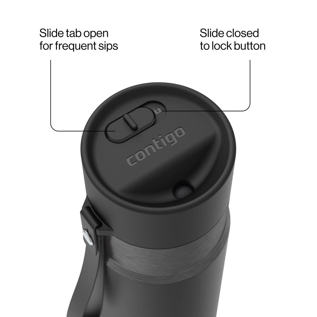 Contigo AutoSeal 16 oz Leakproof Water Bottle with Carrying Strap
