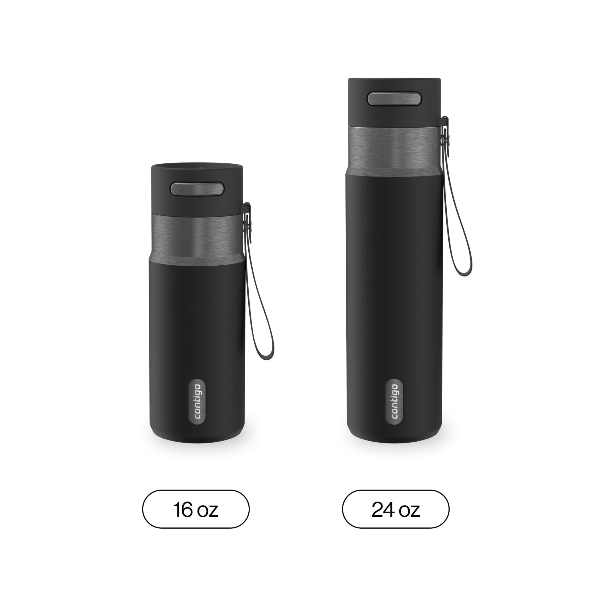 Contigo AutoSeal 16 oz Leakproof Water Bottle with Carrying Strap