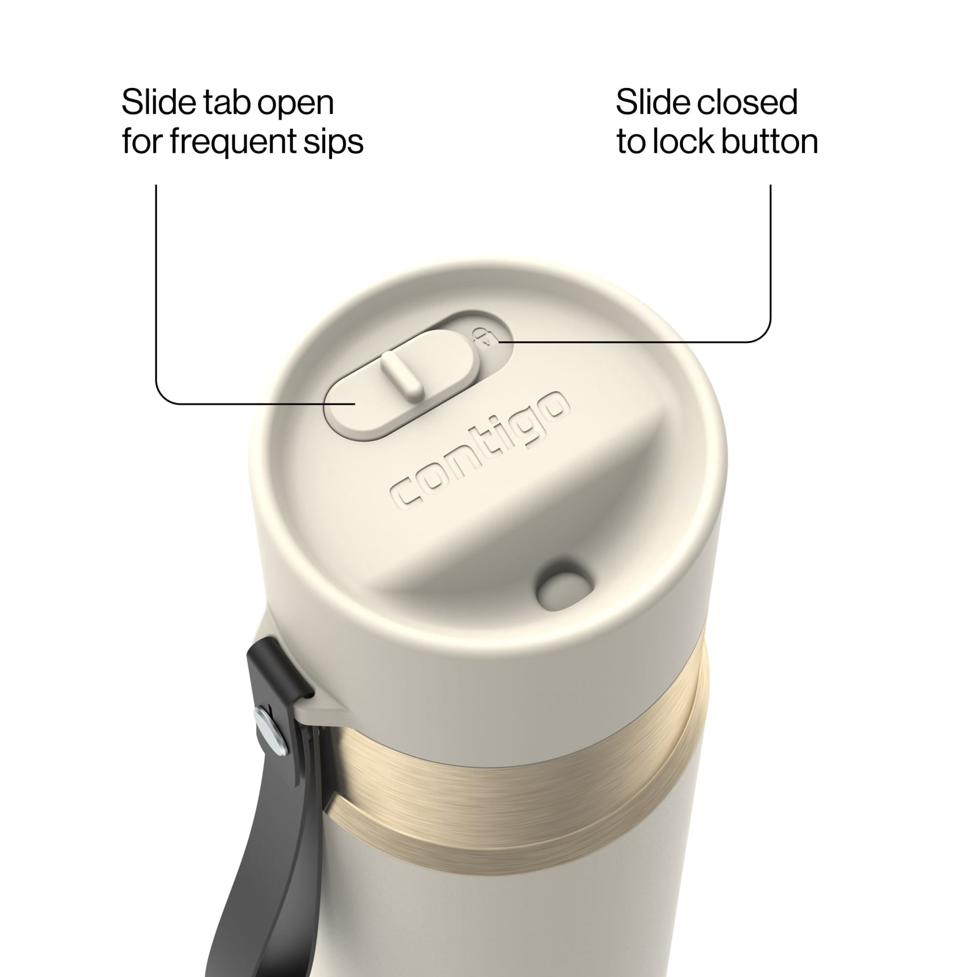 Contigo AutoSeal 16 oz Leakproof Water Bottle with Carrying Strap