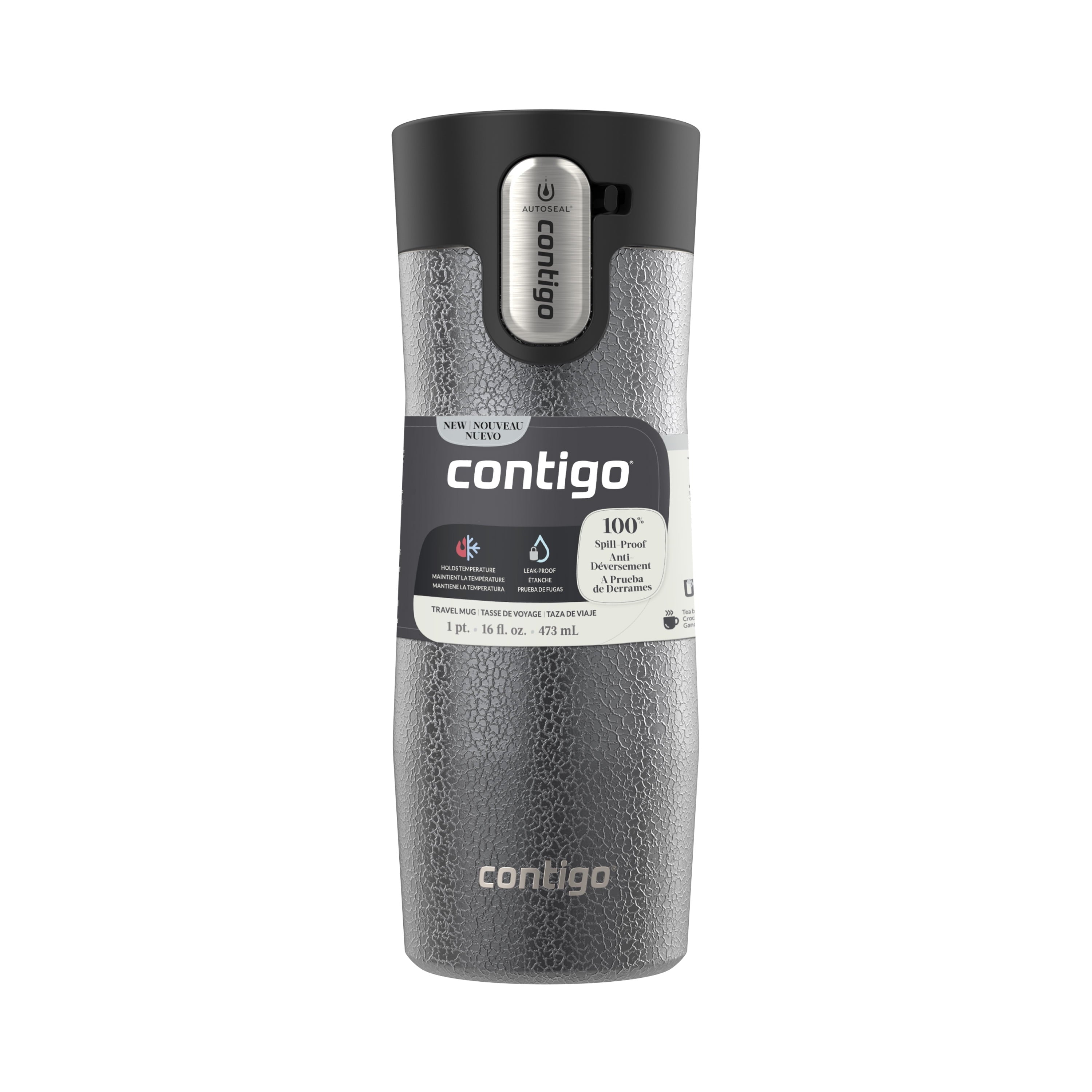 Contigo AUTOSEAL West Loop Vacuum-Insulated Stainless Steel Travel Mug with Easy-Clean Lid, 16 oz