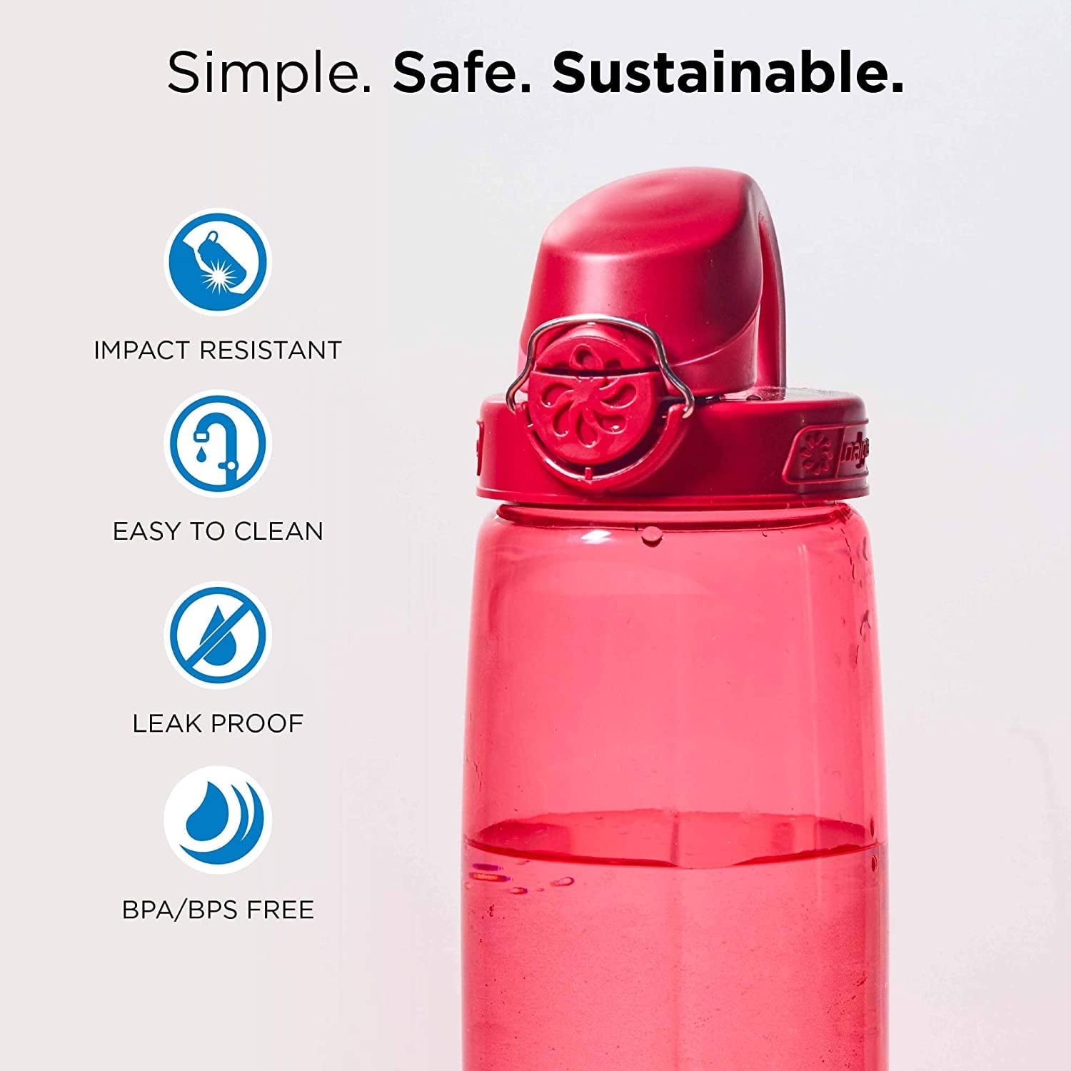 Nalgene Tritan OTF Water Bottle: 24oz, Glacial Blue