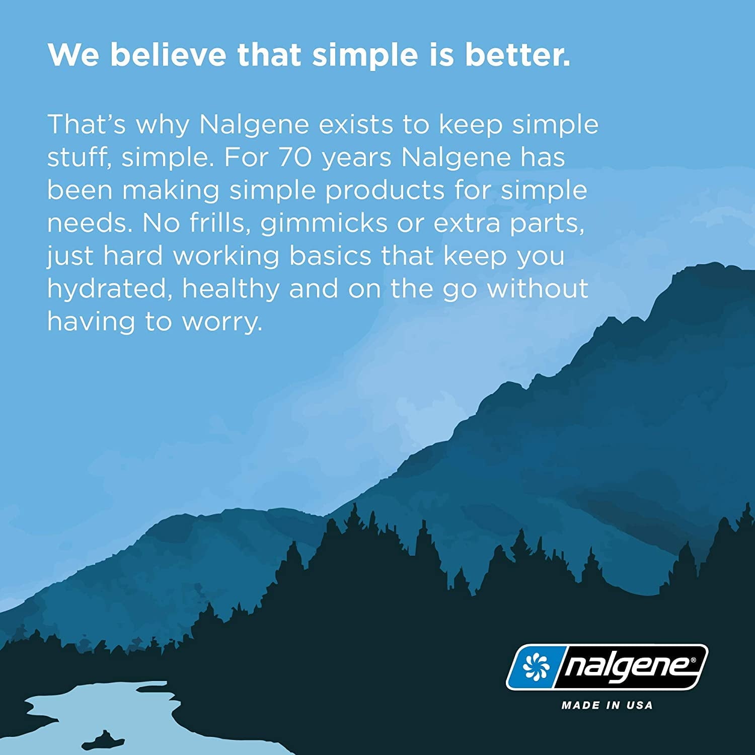 Nalgene Tritan OTF Water Bottle: 24oz, Glacial Blue