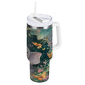 40 oz Insulated Stainless Steel Tumbler Double Wall Stainless Steel Tumbler with 2-Way Drinking Cute Elephant