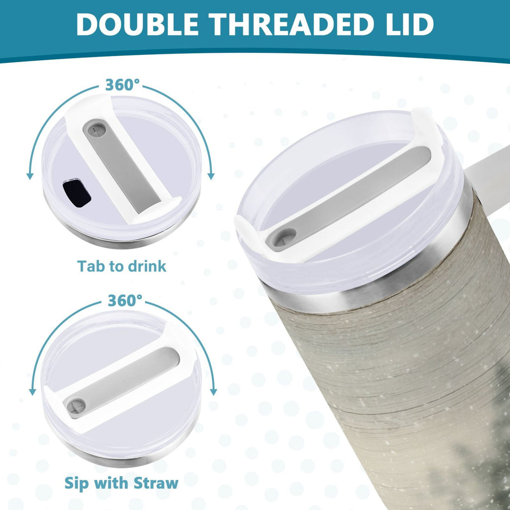 40 oz Insulated Stainless Steel Tumbler Double Wall Stainless Steel Tumbler with 2-Way Drinking Vintage Red Truck