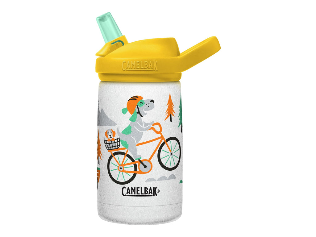 CamelBak Eddy+ Kids - Water bottle - Size 4.25 in x 2.91 in - Height 6.5 in - 12 fl.oz - biking dogs