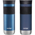 Contigo SNAPSEAL Insulated Stainless Steel Travel Mug with Grip, 20 oz, Blue Corn &amp; Midnight Berry, 2-Pack