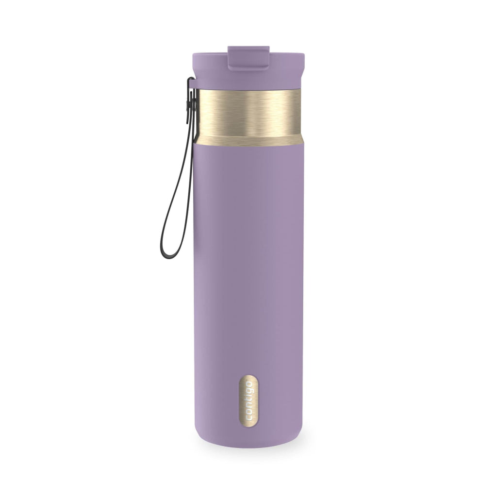Contigo DualSip 24 oz Leakproof Insulated Water Bottle with Carrying Strap and 2-Way Lid