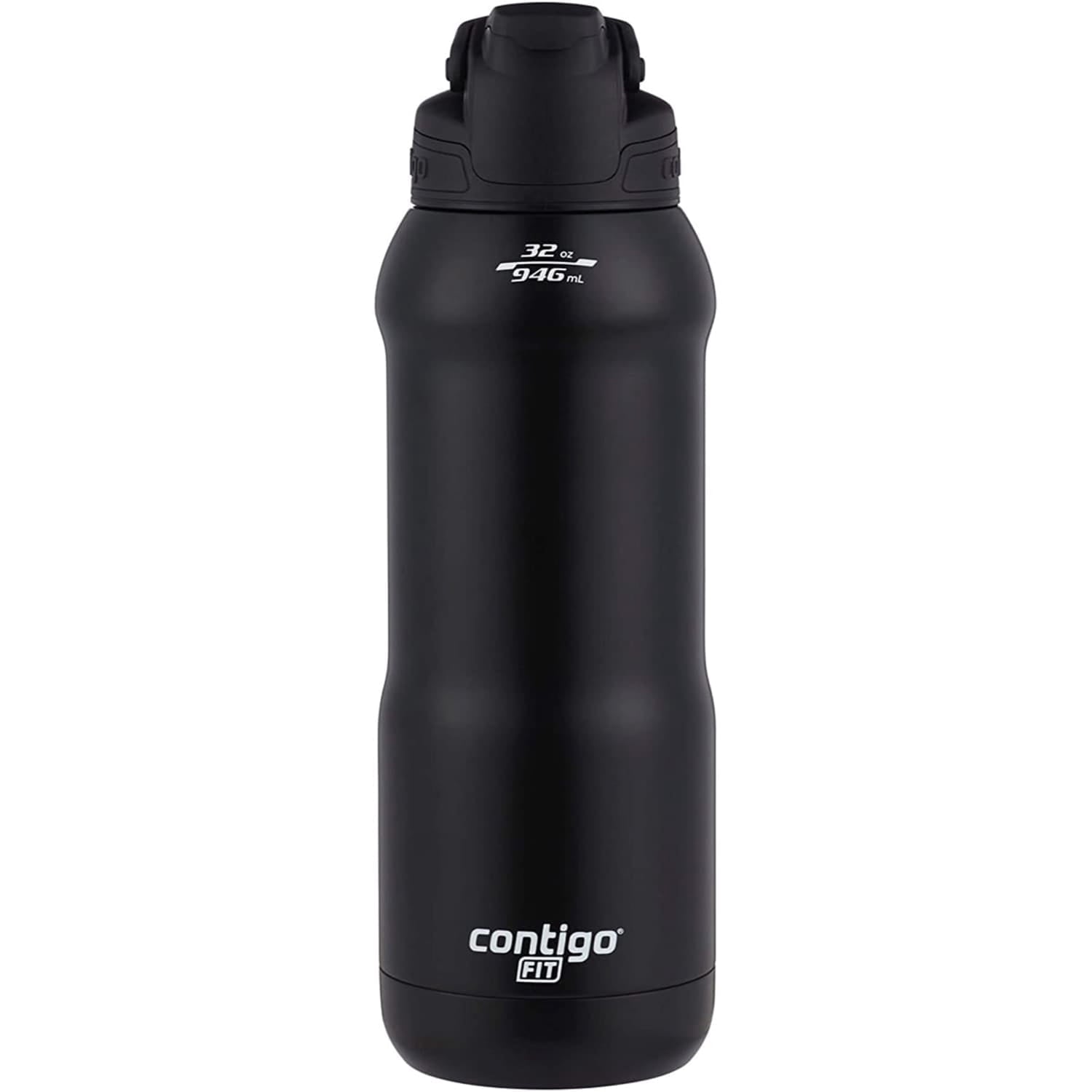 Contigo Fit Stainless Steel AUTOSPOUT Water Bottle with Straw, Blue Amp, 32 fl oz.