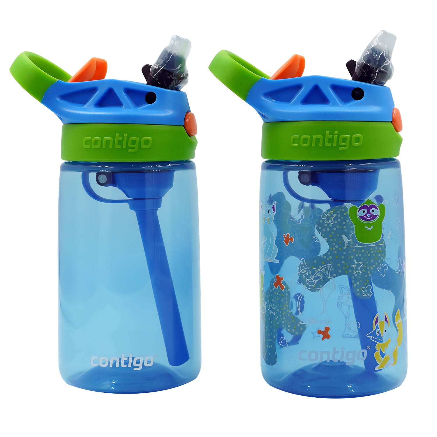 Contigo Kid's 14 oz. Aubrey Water Bottle 2-Pack - Bunnies/Frog
