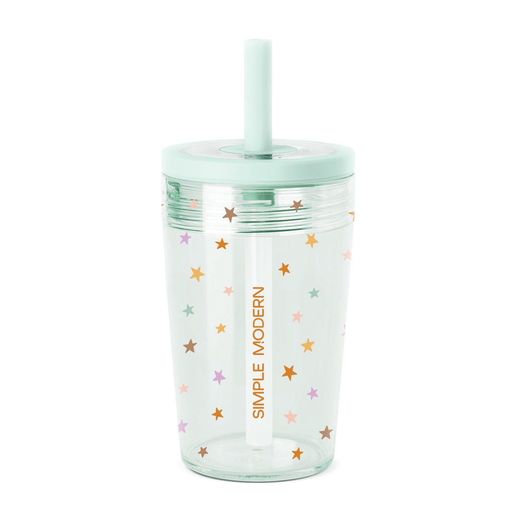 Simple Modern 12 fl oz Tritan Plastic Junior Tumbler with Silicone Straw Lid for Toddlers | Stars