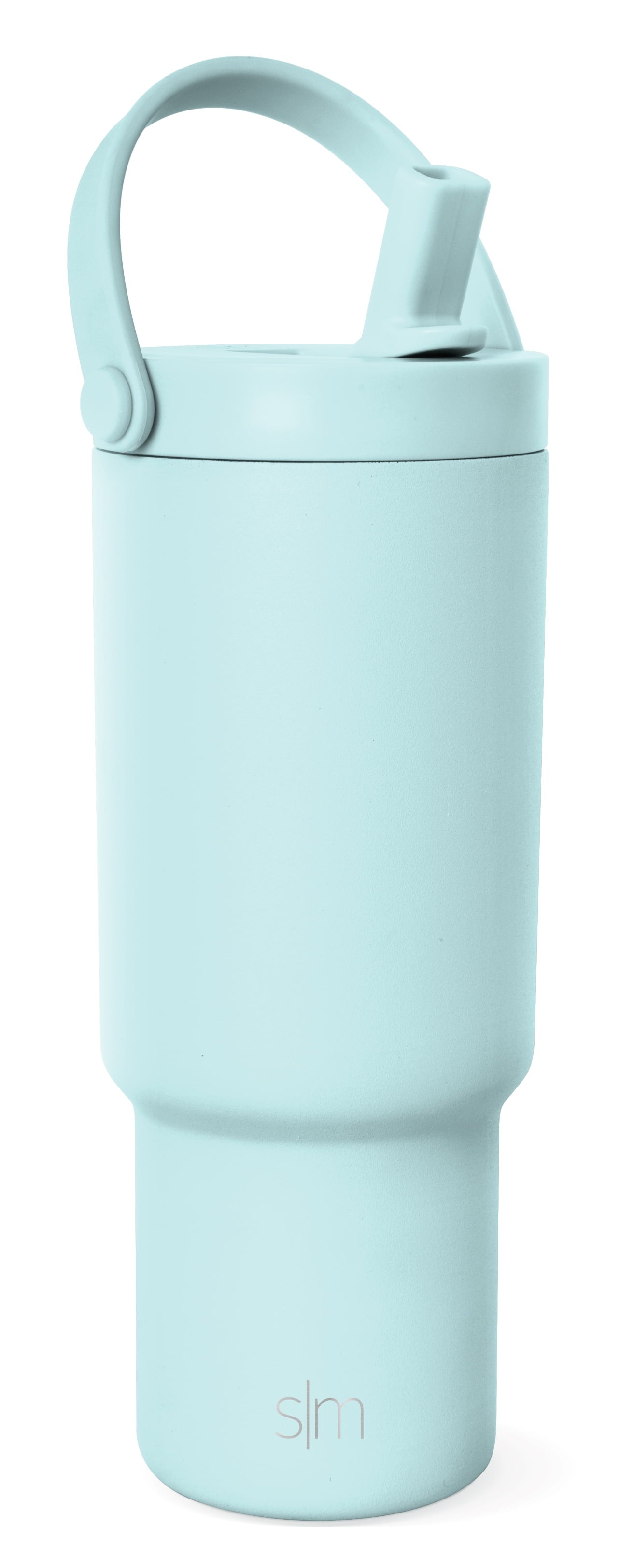 Simple Modern 24 fl oz Insulated Stainless Steel Trek Pivot Tumbler with Straw Lid and Top Handle|Seaside Blue