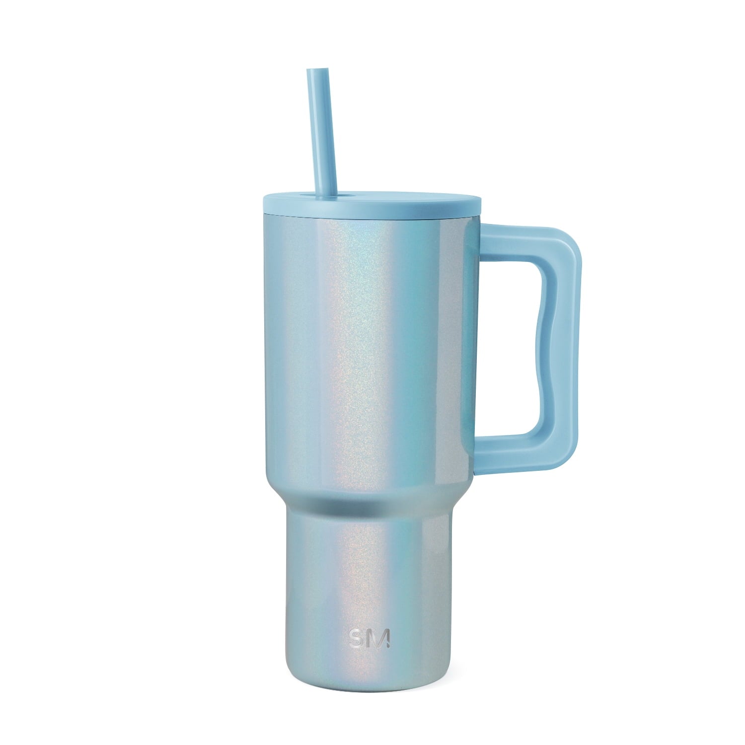 Simple Modern 30 fl oz Insulated Stainless Steel Trek Tumbler with Straw Lid | Seaglass Sage and Cream Checkmate