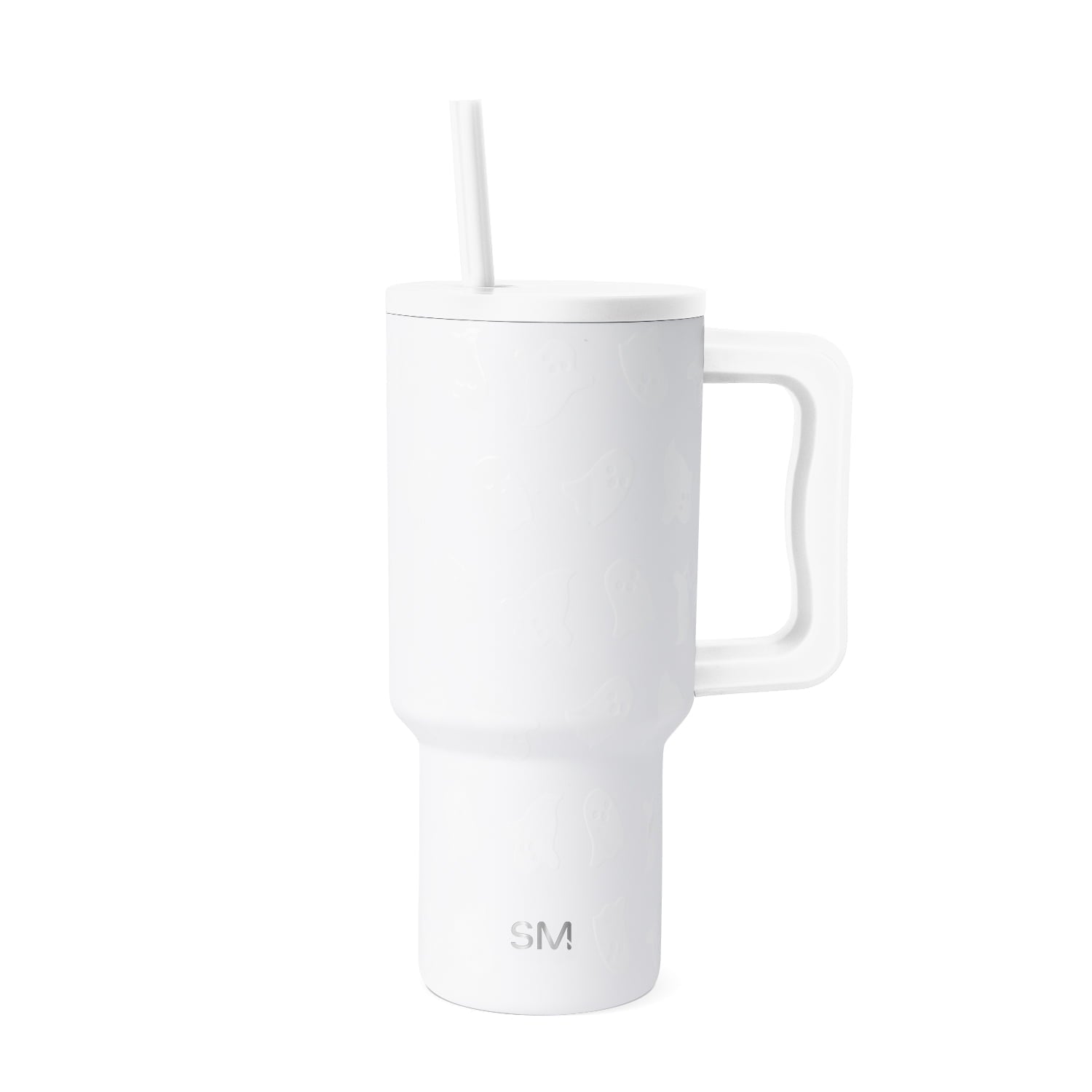 Simple Modern 30 fl oz Insulated Stainless Steel Trek Tumbler with Straw Lid | Seaglass Sage and Cream Checkmate