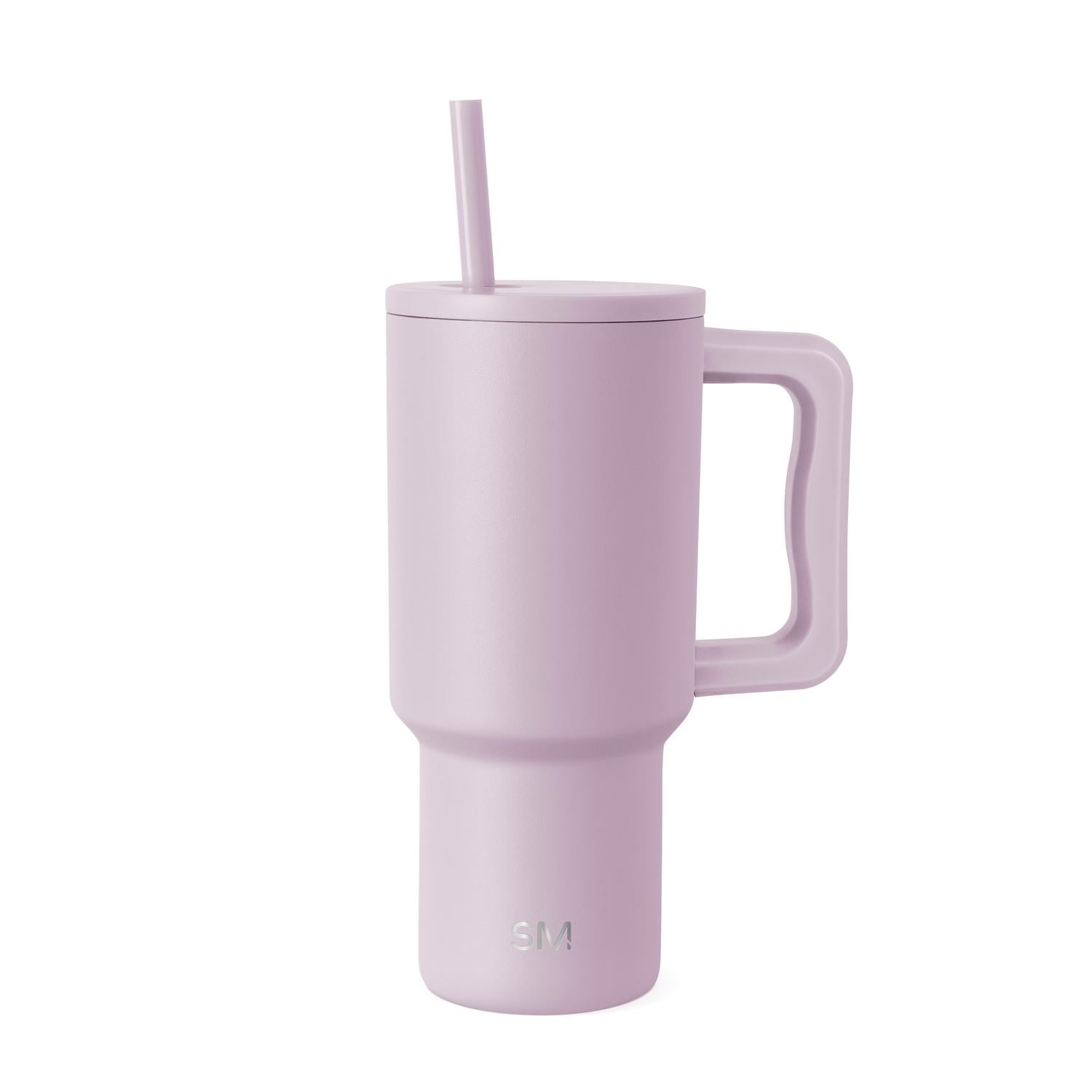 Simple Modern 30 fl oz Insulated Stainless Steel Trek Tumbler with Straw Lid | Seaglass Sage and Cream Checkmate