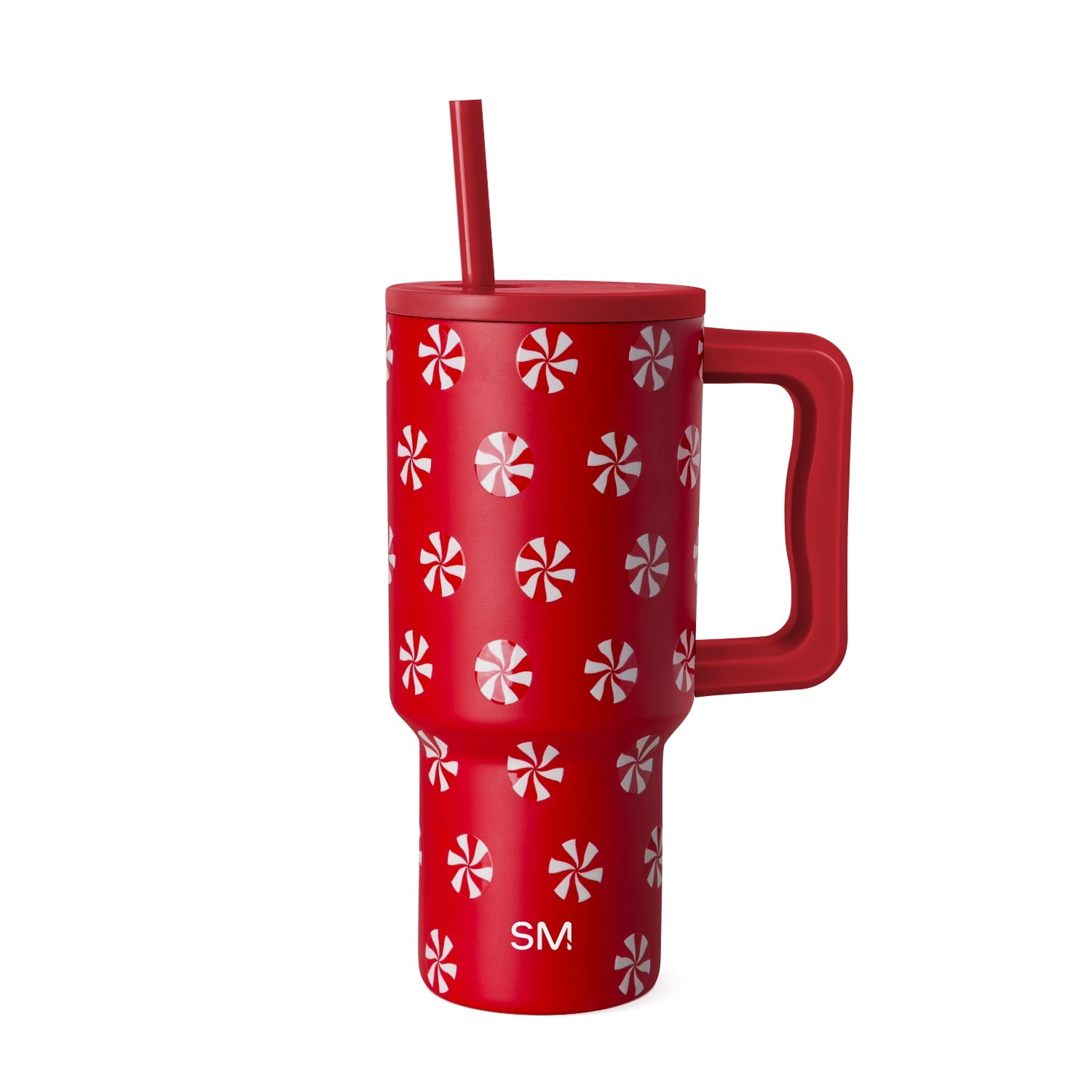 Simple Modern 30 fl oz Insulated Stainless Steel Trek Tumbler with Straw Lid | Seaglass Sage and Cream Checkmate