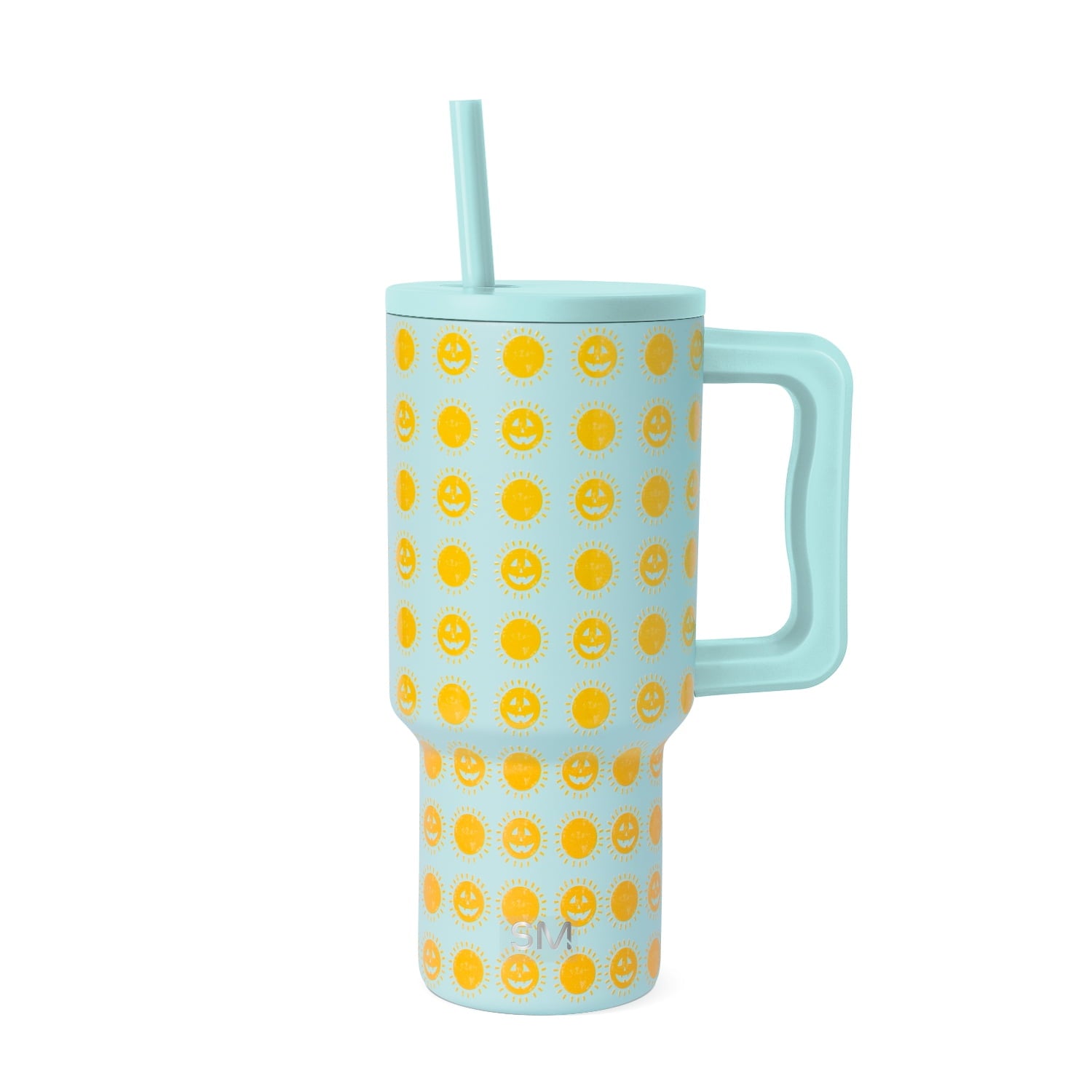Simple Modern 30 fl oz Insulated Stainless Steel Trek Tumbler with Straw Lid | Seaglass Sage and Cream Checkmate