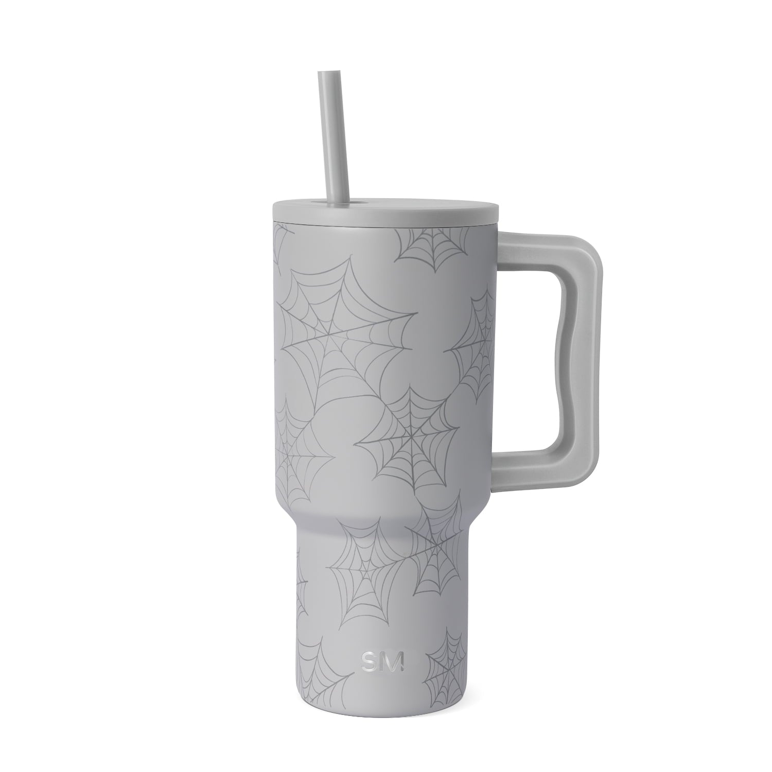 Simple Modern 30 fl oz Insulated Stainless Steel Trek Tumbler with Straw Lid | Seaglass Sage and Cream Checkmate