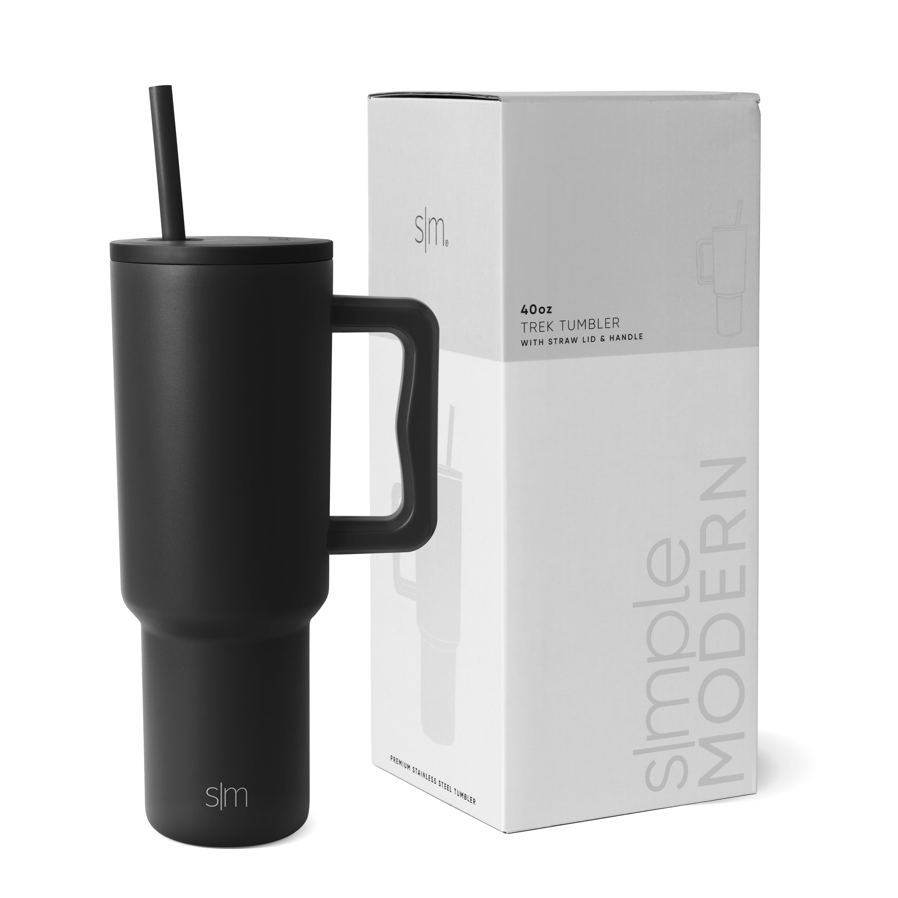 Simple Modern 40 fl oz Insulated Stainless Steel Trek Tumbler with Straw Lid | 80s Mix