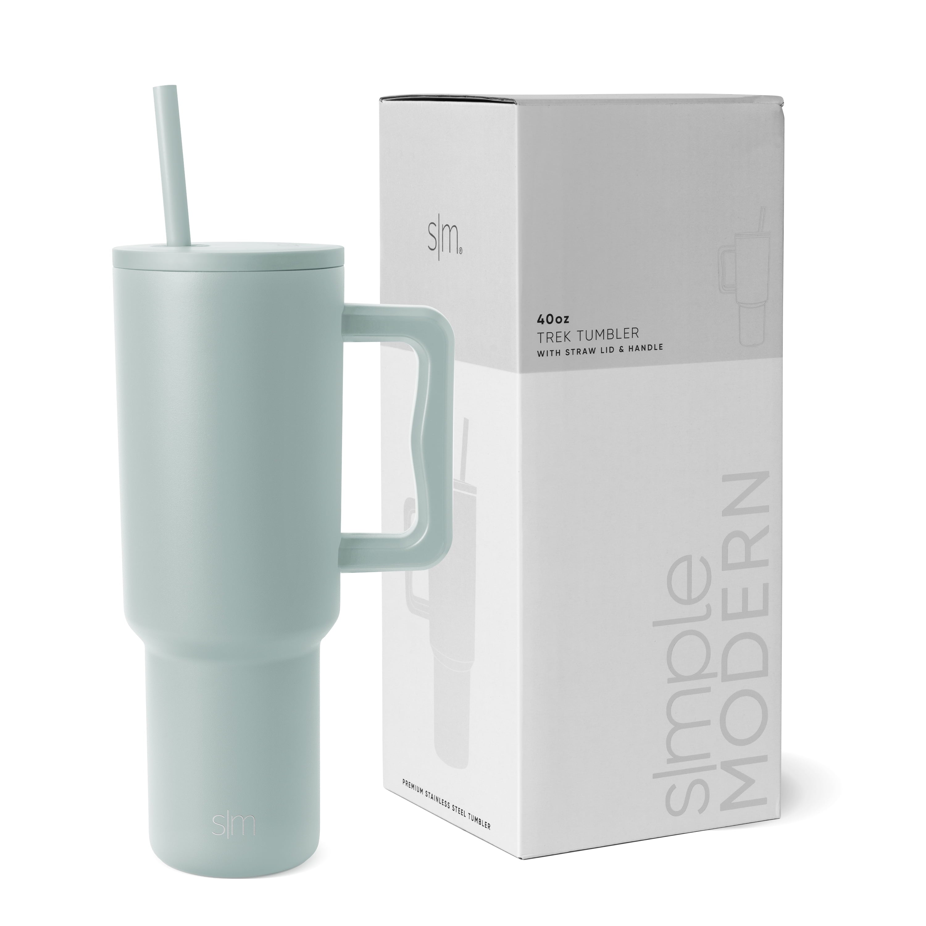 Simple Modern 40 fl oz Insulated Stainless Steel Trek Tumbler with Straw Lid | 80s Mix