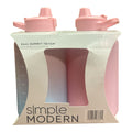 Simple Modern 64-oz Tritan Plastic Summit With Simple Flip Straw Lid 2 Pack (Sweet Taffy and Blush)