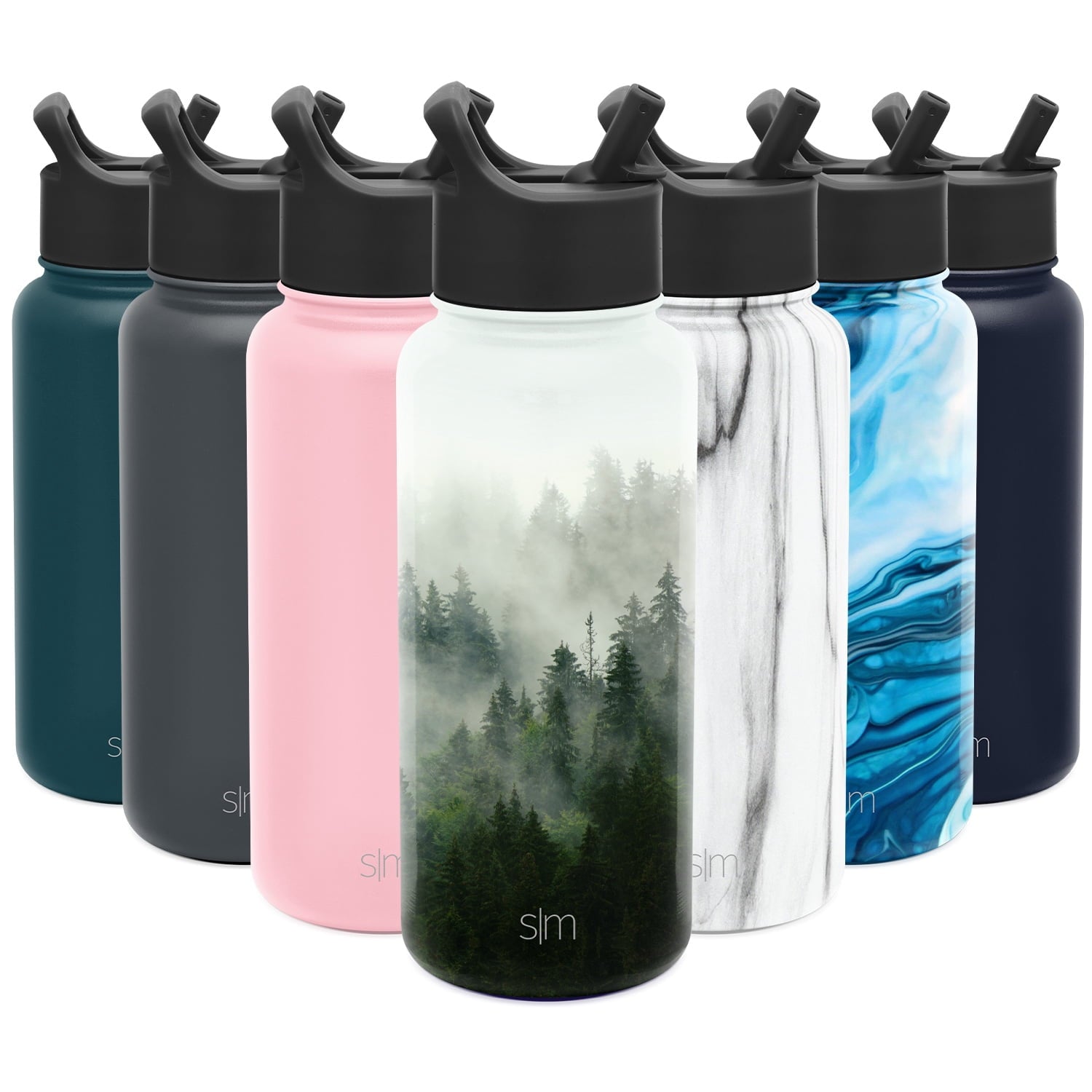 Simple Modern Summit Water Bottle Straw Lid Vacuum Insulated Stainless Steel Bottle | 18 fl oz