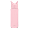 Simple Modern Kids Water Bottle with Straw Lid Vacuum Insulated Stainless Steel Metal Thermos Bottles | Reusable Leak Proof BPA-Free Flask for School | Summit Collection | 18oz, Blush -Blush