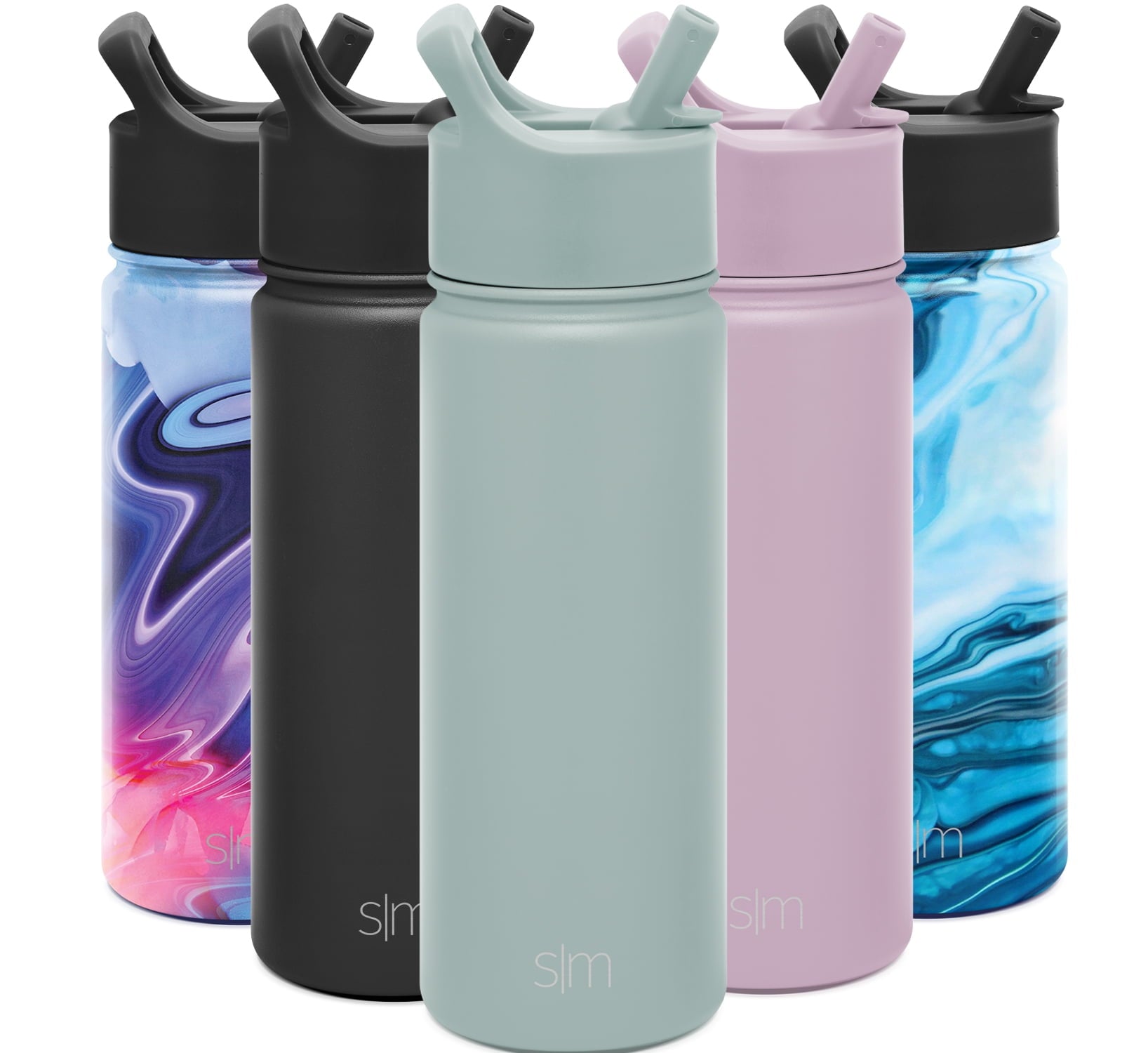 Simple Modern Summit Water Bottle Straw Lid Vacuum Insulated Stainless Steel Bottle | 18 fl oz