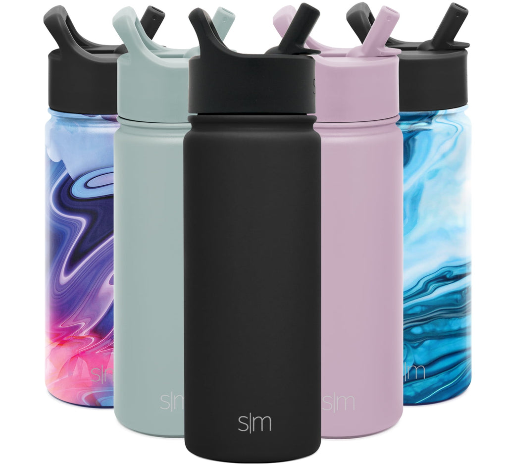 Simple Modern Summit Water Bottle Straw Lid Vacuum Insulated Stainless Steel Bottle | 18 fl oz