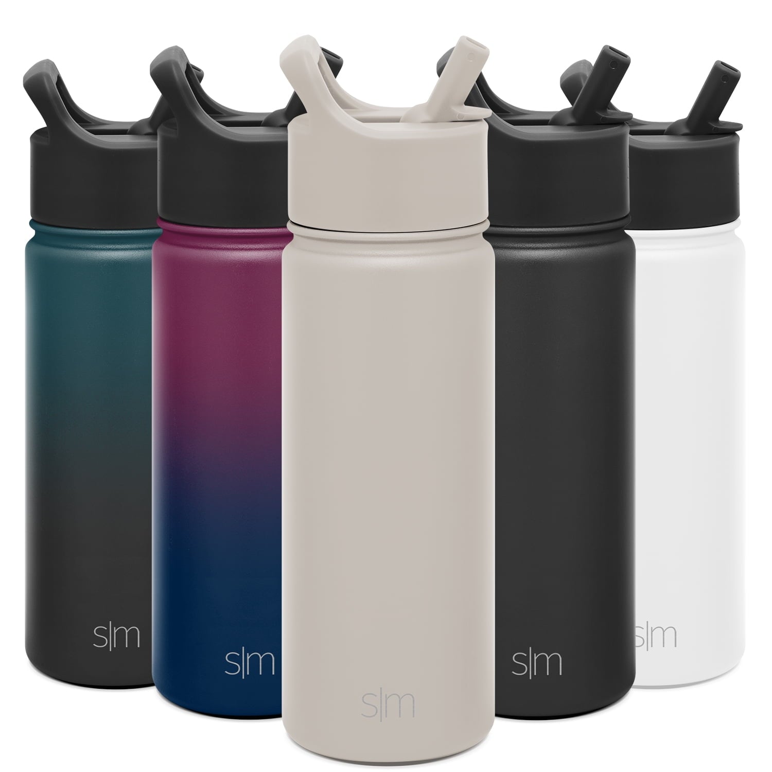 Simple Modern Summit Water Bottle Straw Lid Vacuum Insulated Stainless Steel Bottle | 18 fl oz