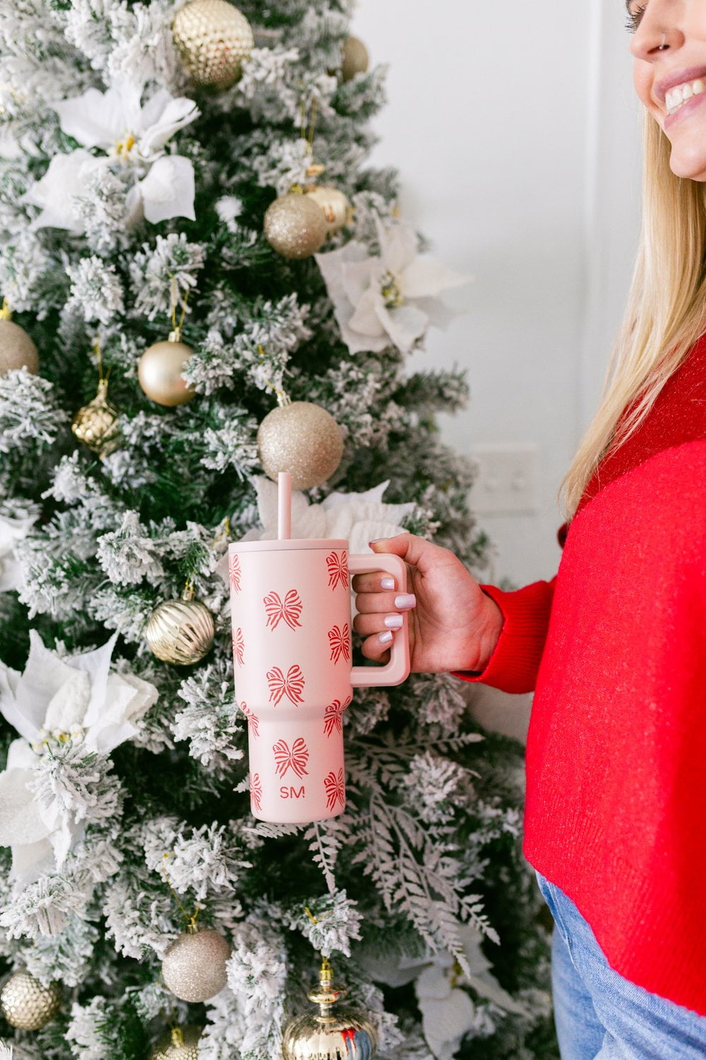 Simple Modern 30 fl oz Insulated Stainless Steel Trek Tumbler with Straw Lid | Seaglass Sage and Cream Checkmate